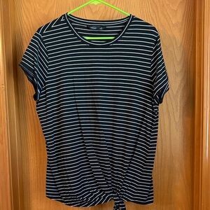Simply Vera Vera Wang Black and White Striped Tee